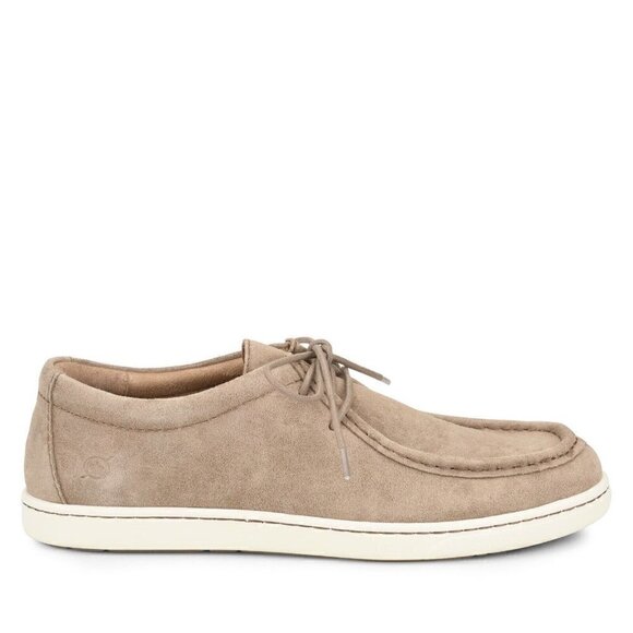 NEW BORN Canning Lace Up Moc Toe Casual Shoes Taupe Suede Leather Men's Size 9 - Picture 1 of 6